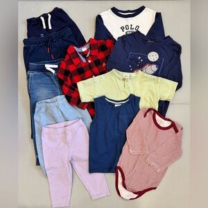 Toddler Clothing Bundle (5 Pants + 6 Shirts)